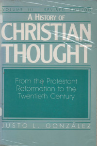 Image of A History of Christian Thought Volume 3