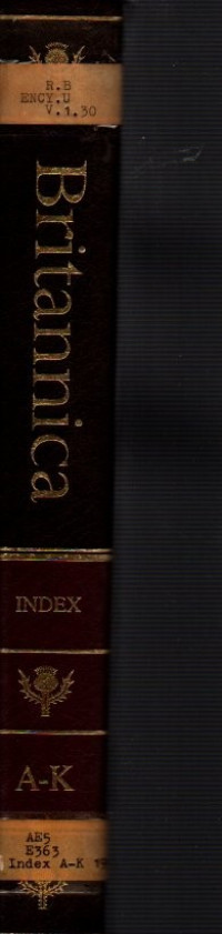 Image of Encyclopedia Britannica Index A-K