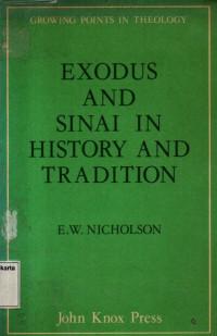 Image of Exodus and Sinai in History And Tradition