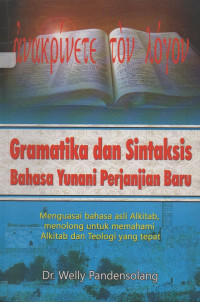Image of Gramatika dan Sintaksis Bahasa Yunani Perjanjian Baru