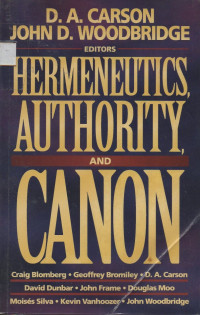 Image of Hermenutics, Authority And Canon