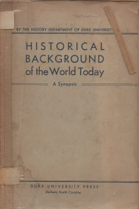 Image of Historical Background of the World Today: A Synopsis