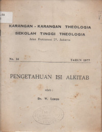 Image of Karangan-karangan Theologia Sekolah Tinggi Theologia