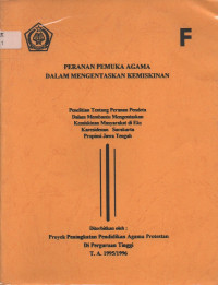 Image of Peranan Pemuka Agama Dalam Mengentaskan Kemiskinan