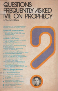 Image of Questions Frequently Asked Me On Prophecy