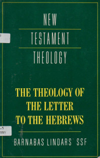 Image of The Theology Of The Letter To The Hebrews