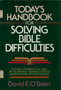 Image of Today's Handbook For Solving Bible Difficulties